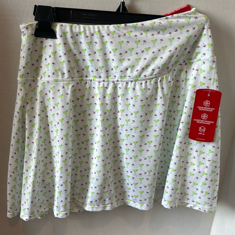 bcg high rise skort white martini print size small